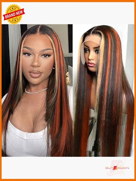 Other - Straight Human Hair Lace Front Wig 13x4 180% Density Pre Plucked